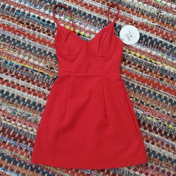 PRINCESS POLLY Novella Mini Dress Red - Picture 6 of 8